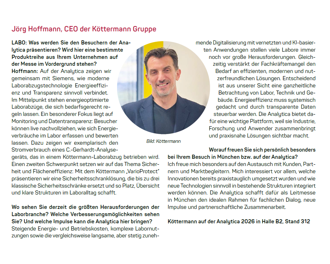Jörg Hoffmann, CEO der Köttermann Gruppe