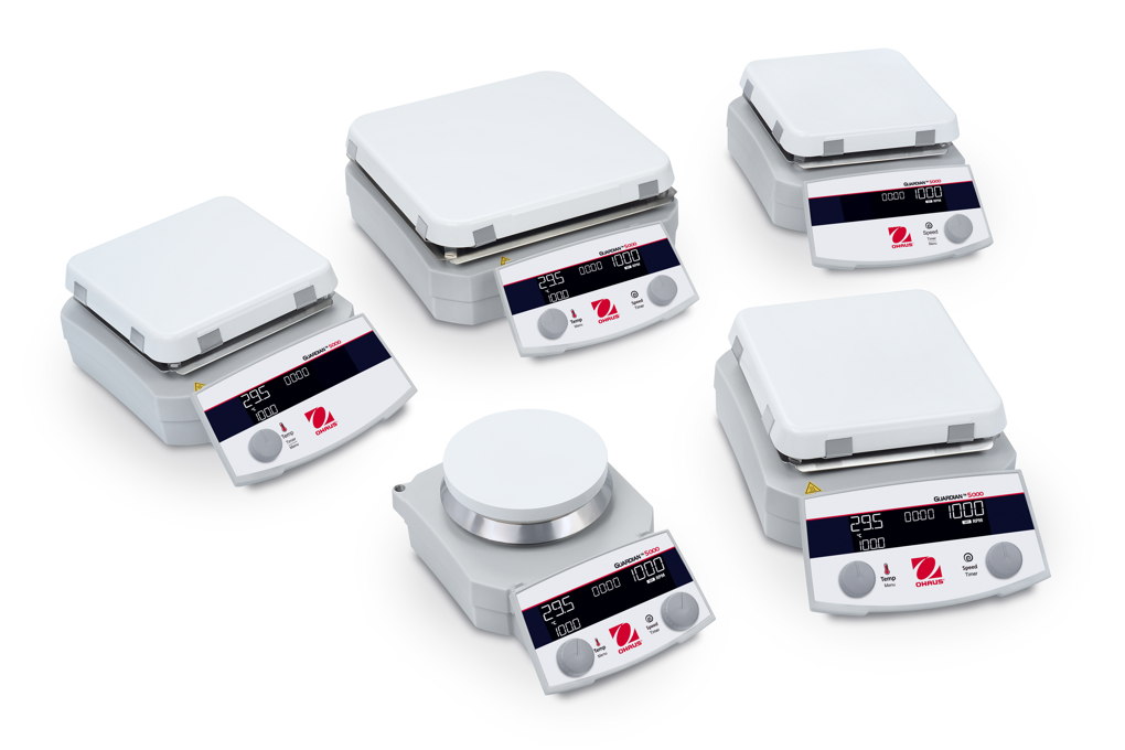 Produktbild mit Abbildungen der Serie Guardian 5000 von Ohaus