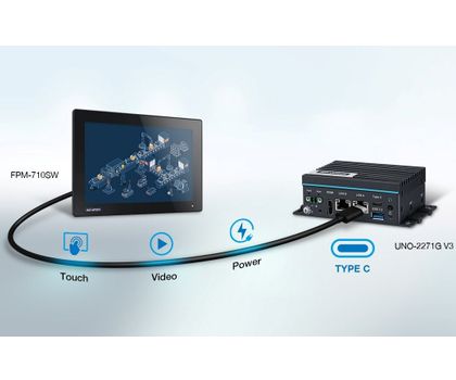BMC Solutions: Industrie-Touchmonitor mit Ein-Kabel-Lösung