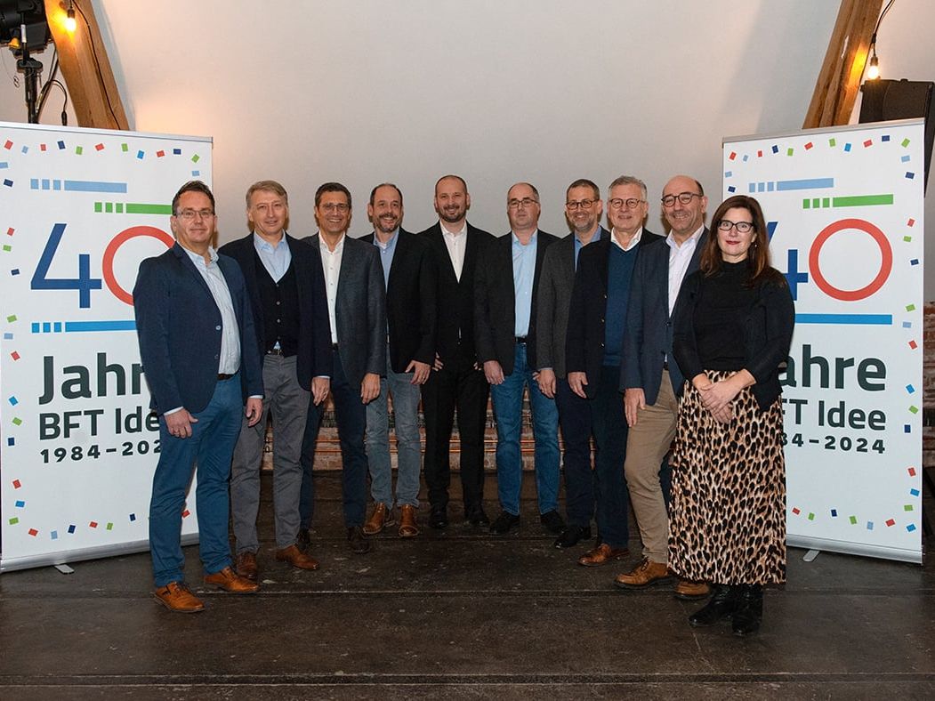 Die BFT Gruppe feiert 2024 40 Jahre Leidenschaft, Begeisterung und integrale Planung. Vier Jahrzehnte BFT Idee