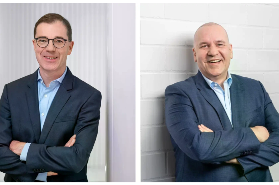 Chairman of the Board of Management of Bosch Rexroth AG from March 1, 2026: Dr. Jochen Peter (left); will focus on the development and identification of new growth areas as a member of the Executive Board from March 1, 2026: Dr. Steffen Haack (right)