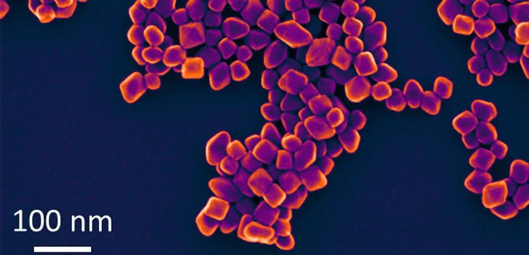Titandioxid-Nanopartikel unter dem Elektronenmikroskop Titandioxid-Nanopartikel unter dem Elektronenmikroskop