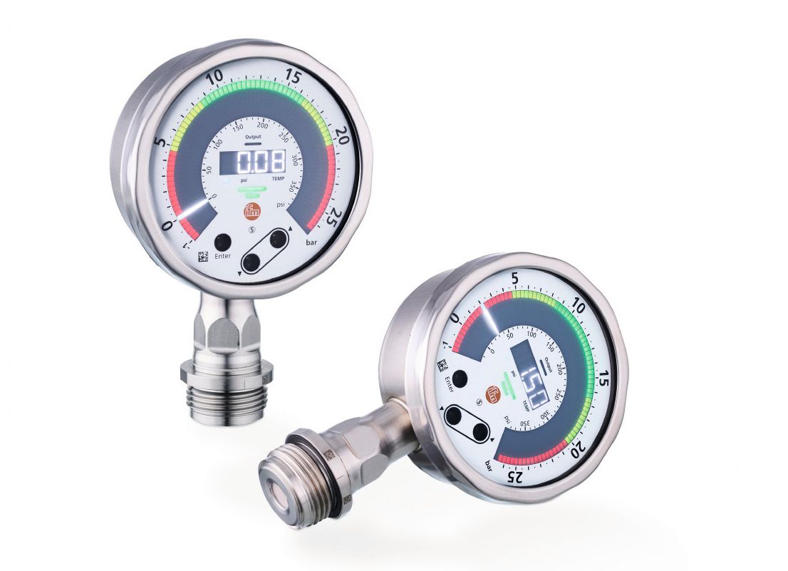 ifm: Elektronisches Manometer mit LED-Anzeige ifm: Elektronisches Manometer mit LED-Anzeige