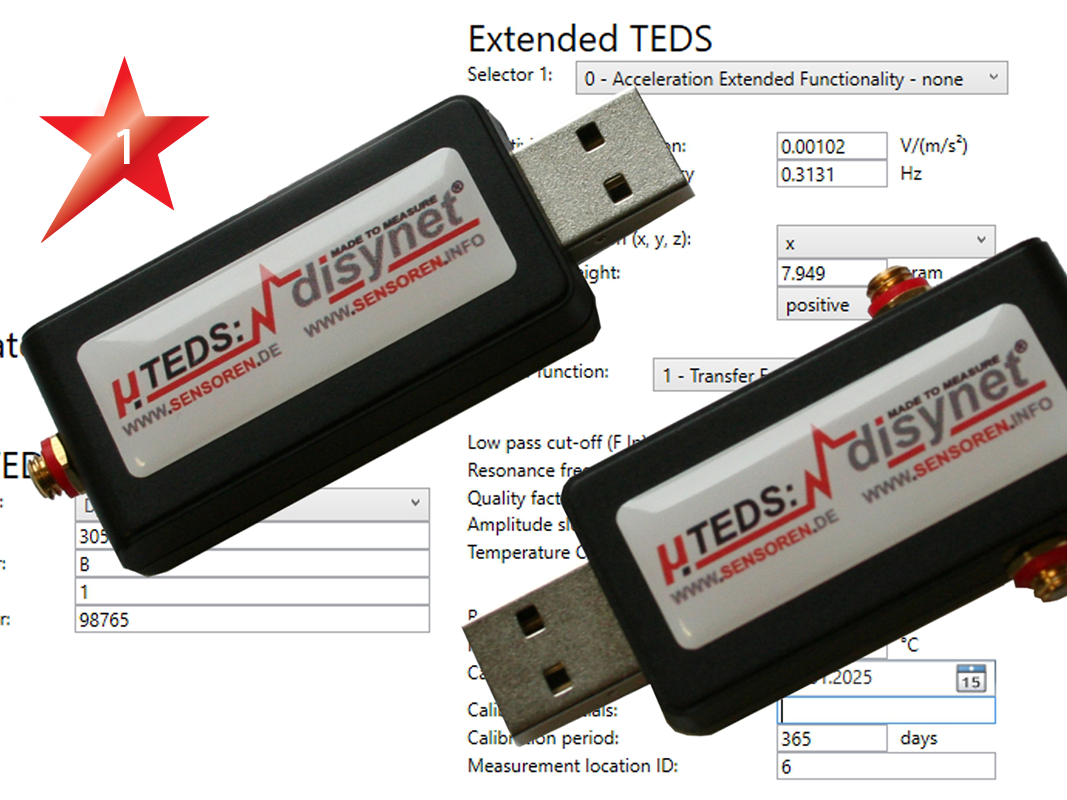 Disynet: TEDS-Lese- und Schreibgerät im USB-Stickformat
