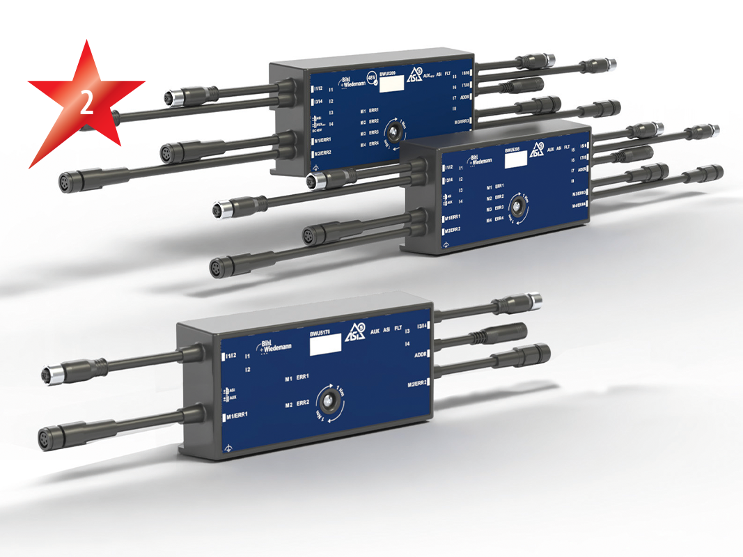 Bihl+Wiedemann: Kabelkanal-Motormodule in Schutzart IP54