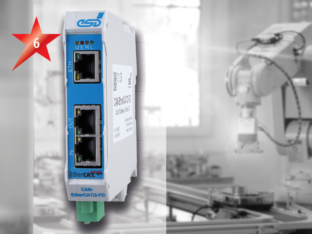 esd electronics: Stand-Alone-Gateway verbindet Ethercat mit CAN FD