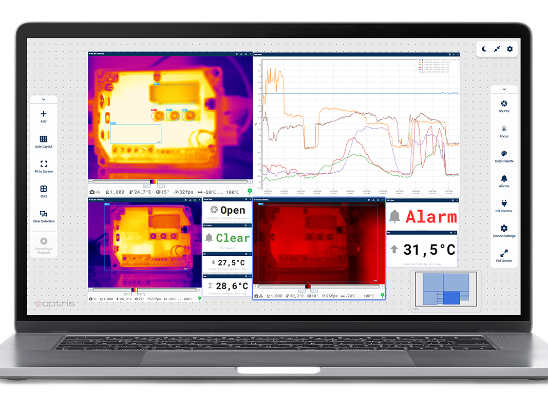 Optris Connect: Multi-Kamera-Software für Infrarot-Thermografie
