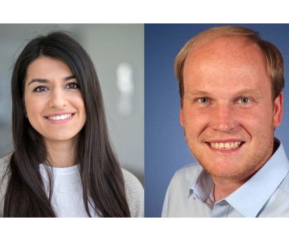 Preisträgerin Dr. Nadya Abbood und Preisträger Dr. Max Crüsemann Preisträgerin Dr. Nadya Abbood und Preisträger Dr. Max Crüsemann