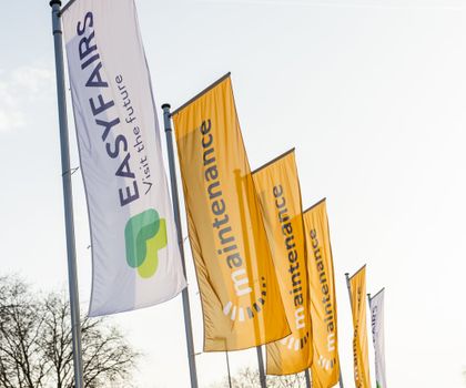 Messe-Flaggen Flaggen der maintenance und von Easyfairs