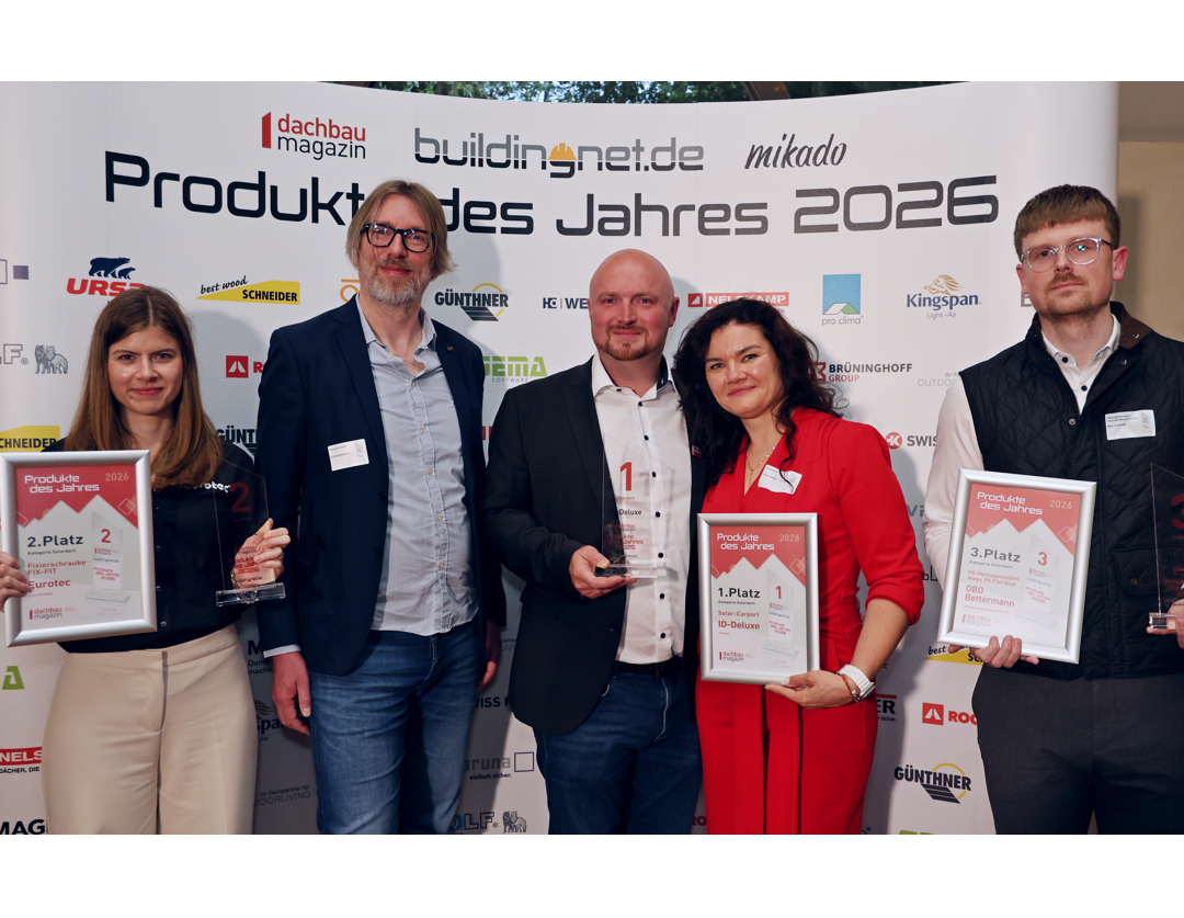 Produkte des Jahres 2026 - Die Gewinner in der Kategorie „Solardach“ Produkte des Jahres 2026 - Die Gewinner in der Kategorie „Solardach“