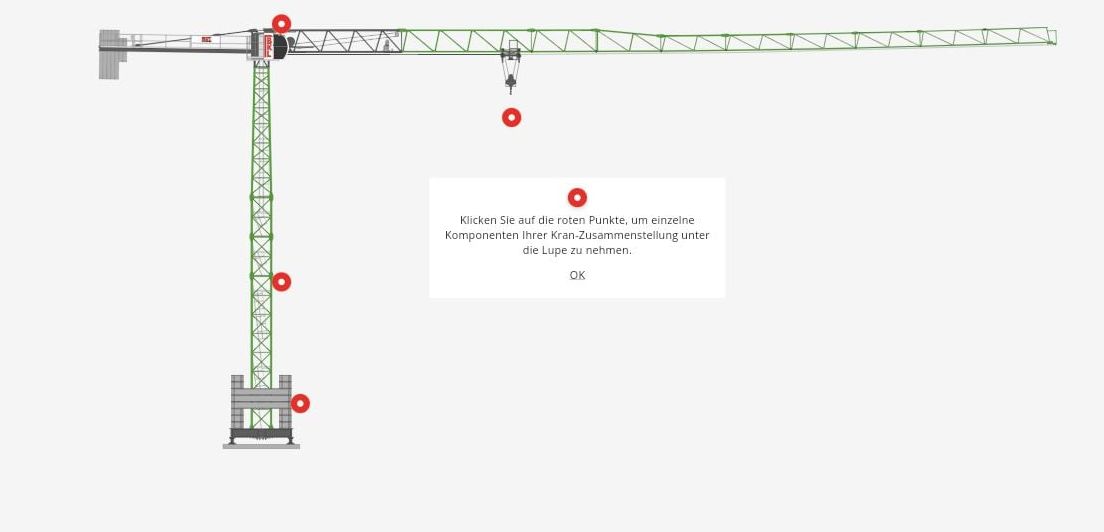 BKL führt innovativen Online-Krankonfigurator mit Echtzeit-Preisanzeige ein ein digitales Modell eines Krans im online Konfigurator von BKL Krane