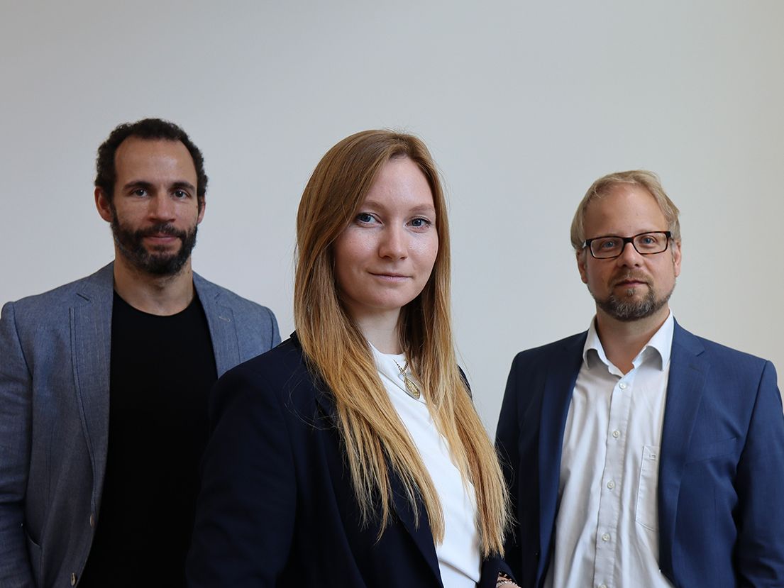 Dieter Groneberg, Amelie Reigl und Florian Groeber-Becker Dieter Groneberg, Amelie Reigl und Florian Groeber-Becker (Gründerteam)