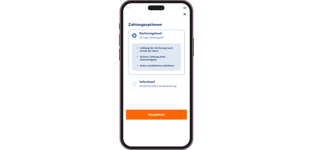 Vobapay bietet innovative Lösungen für die Baubranche Blick auf die mobile App von Vobapay