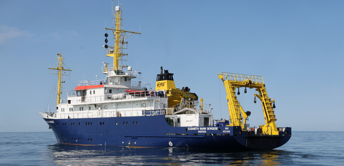 Das Forschungsschiff "Elisabeth Mann Borgese" Kühlungsborn: Das Forschungsschiff "Elisabeth Mann Borgese" des Leibniz-Institut für Ostseeforschung Warnemünde (IOW)