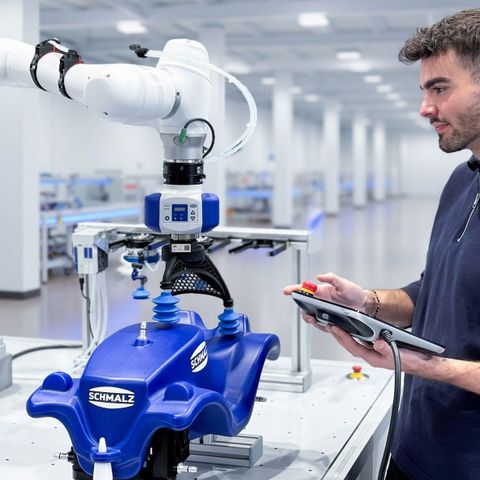 Elektrische Vakuum-Erzeugung bietet als Ergänzung zu klassischen Druckluftsystemen neue Möglichkeiten und integriert sich nahtlos in digitale Fertigungsumgebungen. Elektrische Vakuum-Erzeugung bietet als Ergänzung zu klassischen Druckluftsystemen neue Möglichkeiten und integriert sich nahtlos in digitale Fertigungsumgebungen.