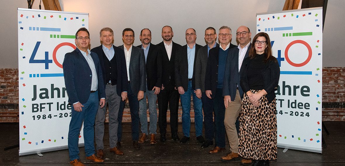 Die BFT Gruppe feiert 2024 40 Jahre Leidenschaft, Begeisterung und integrale Planung. Vier Jahrzehnte BFT Idee