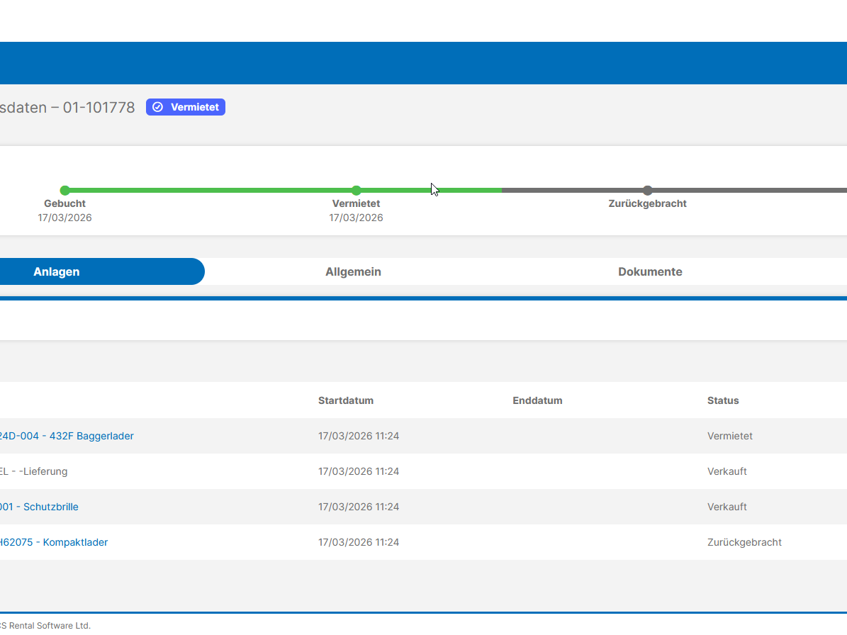 MCS Rental Software erweitert Kundenportal um neue Vertragsübersicht MCS Rental Software erweitert Kundenportal um neue Vertragsübersicht