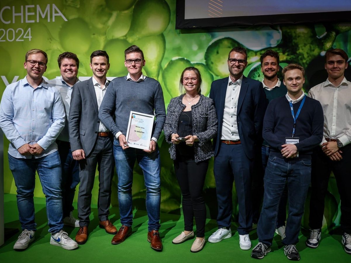 Verleihung des ACHEMA-Gründerpreises 2024 Bild von der Achema-Gründerpreis-Verleihung auf der Achema 2024