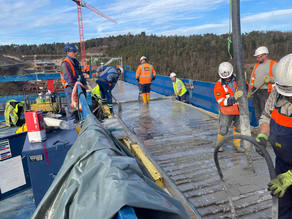 600 Kubikmeter Beton wurden verarbeitet.