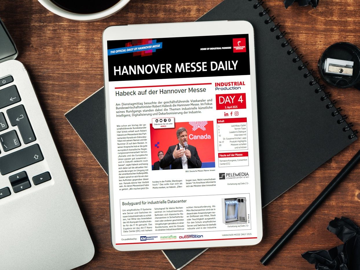E-Paper: HANNOVER MESSE DAILY Tag 4 E-Paper: HANNOVER MESSE DAILY Tag 4