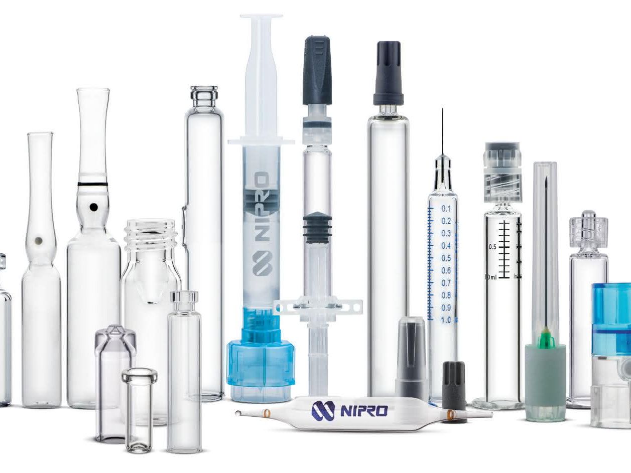 Glass syringes and glass bottles Glass syringes and glass bottles