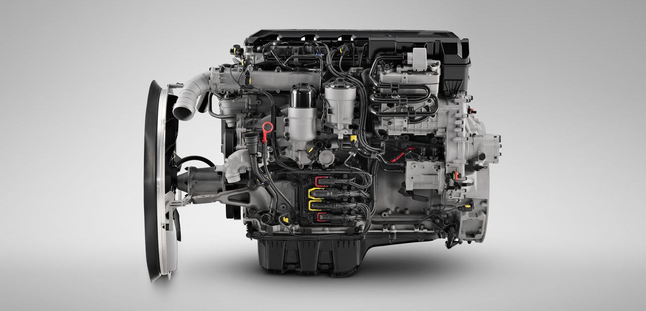 Scania Super 11-Motor für städtische Anwendungen, kompatibel mit HVO und Biodiesel.