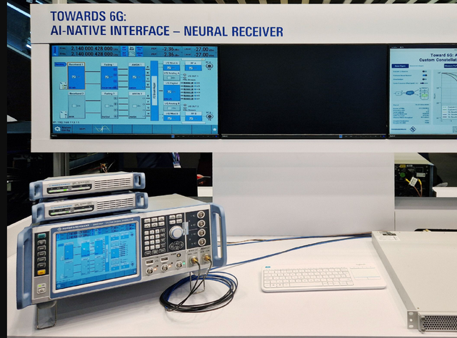 Digital twin for AI-RAN | Rohde & Schwarz & NVIDIA test 5G-Advanced / 6G Earlier collaboration with NVIDIA: Test system for AI/ML-based neural receiver at MWC Barcelona.