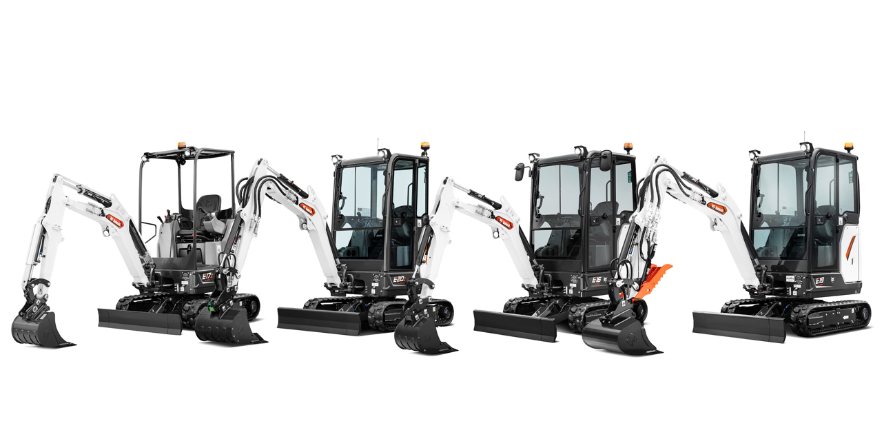 Die neue Generation der 1-2-Tonnen-Minibagger umfasst die Modelle E16, E17z, E19 und E20z. Die neue Generation der 1-2-Tonnen-Minibagger umfasst die Modelle E16, E17z, E19 und E20z.