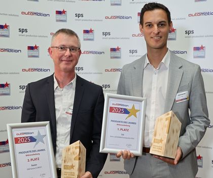 Das sind die Gewinner der Computer&Automation-Leserwahl „Produkte des Jahres 2025“ in der Kategorie „Bildverarbeitung“: Torsten Wehner von Baumer und Timm Asprion von Sick. Das sind die Gewinner der Computer&Automation-Leserwahl „Produkte des Jahres 2025“ in der Kategorie „Bildverarbeitung“: Torsten Wehner von Baumer und Timm Asprion von Sick.