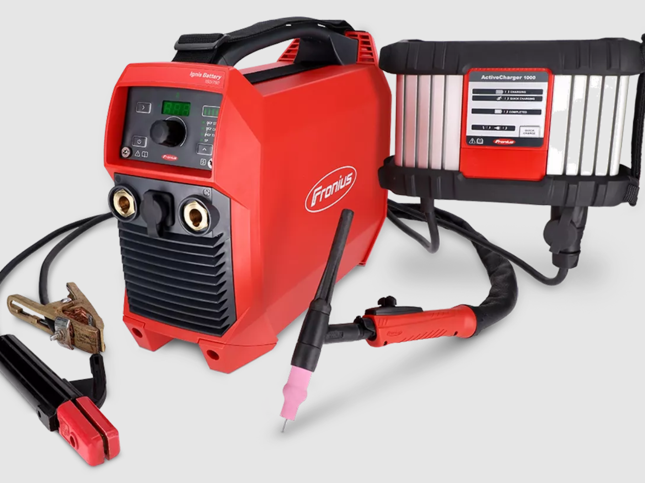 Compact and mobile Fronius Ignis Battery cordless welding system Compact and mobile Fronius Ignis Battery cordless welding system