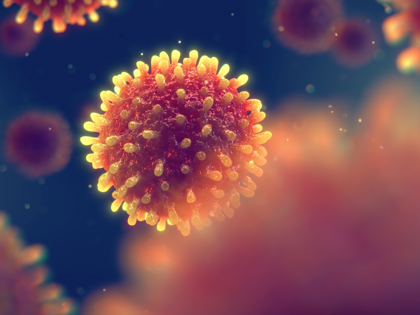 Darstellung Hepatitis E-Virus Symbolbild KI-Darstellung Virus