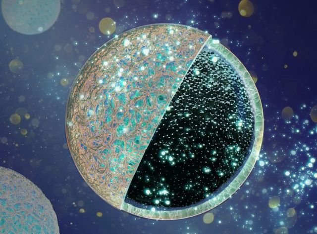 Natrium-Ionen-Batterien: Neues Kern-Schale-Design für Anoden Grafik: Eine äußere Schutzschicht um den porösen Kern einer Kohlenstoffanode