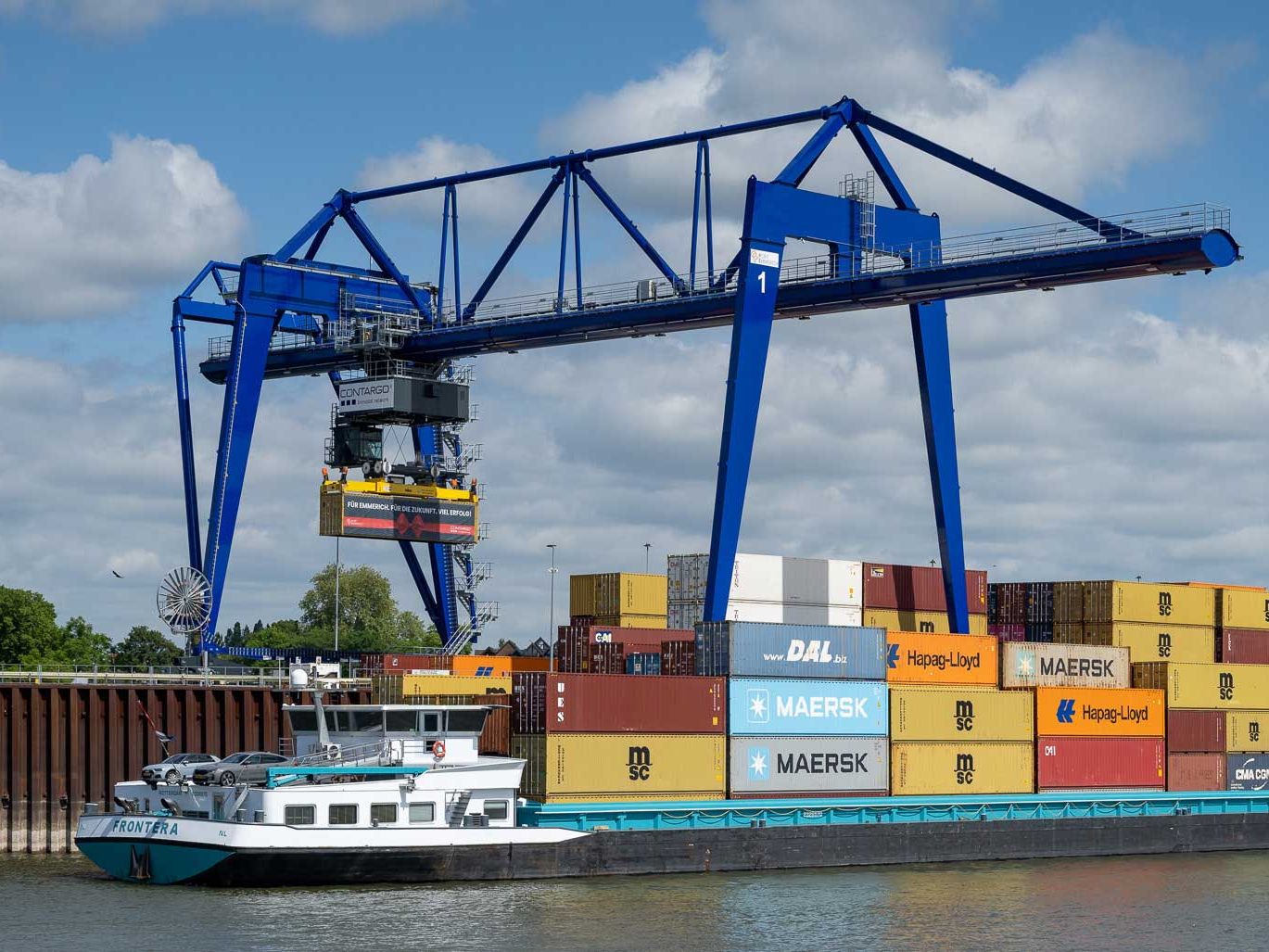 Contargo schließt Terminal-Ausbau ab: Neue Containerbrücke am Port Emmerich