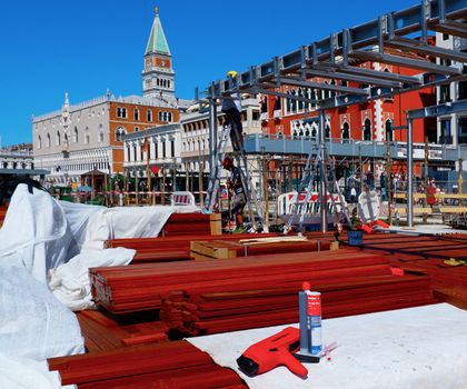 Sichere Befestigung für Venedigs neuen Vaporetto Anleger fischer trotzt Herausforderungen der venezianischen Lagune