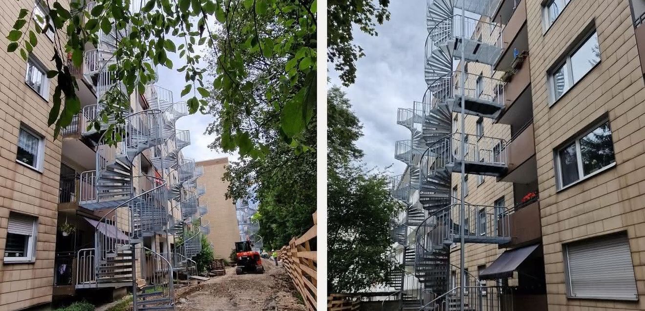Fluchttreppen aus hochfestem Stahl von Eurostair