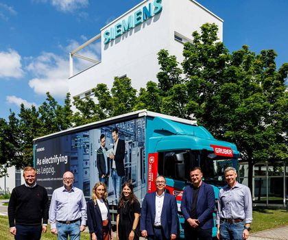 Green logistics: Emission-free e-truck for Siemens plant in Leipzig Green logistics: Emission-free e-truck for Siemens plant in Leipzig