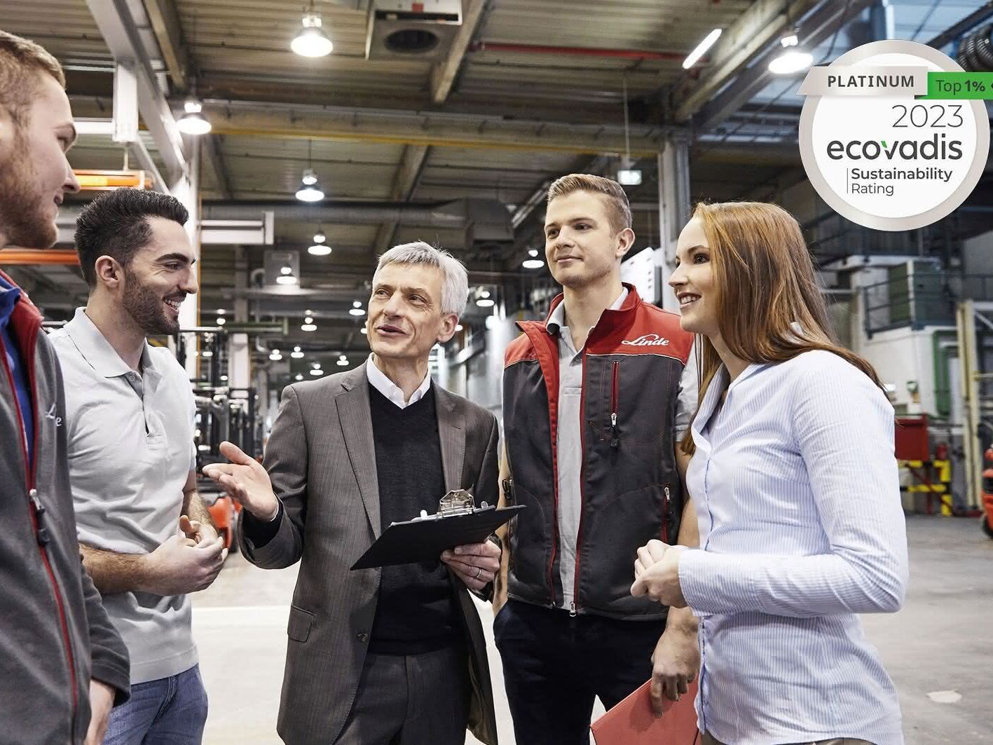 Sustainability: Ecovadis Platinum Medal for Linde Material Handling Sustainability: Ecovadis Platinum Medal for Linde Material Handling