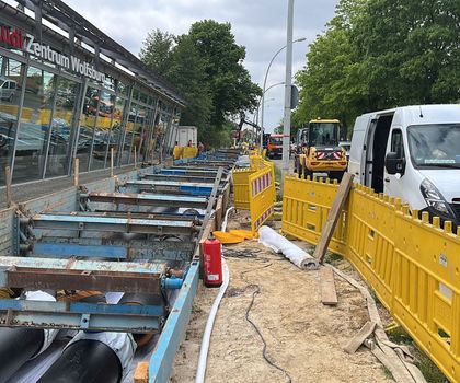 Mit Leichtigkeit ging es im Baugraben zügig voran Verbaulösung von terra infrastructure in Wolfsburg