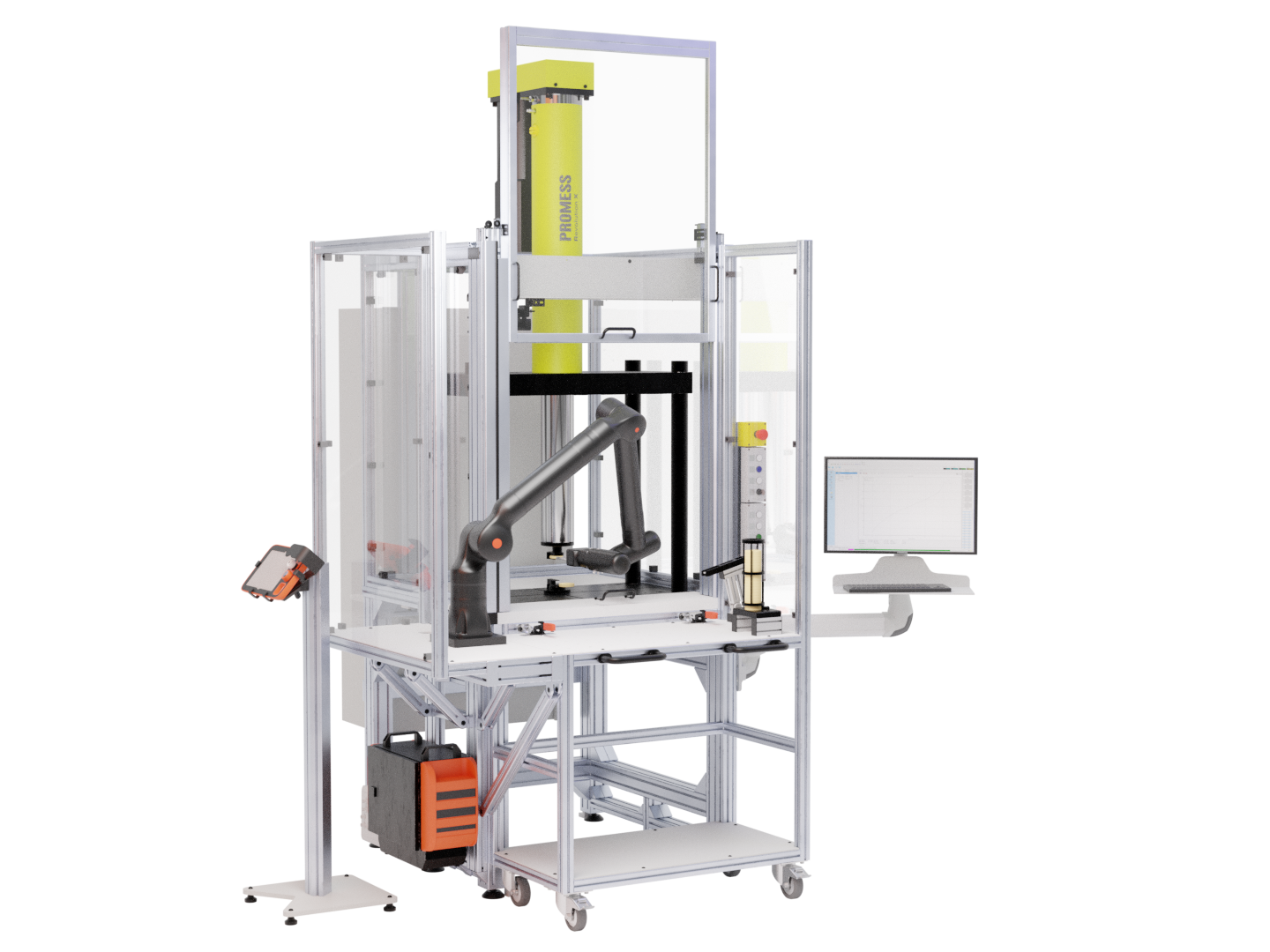 Semi-automated individual workstations and joining modules for use with robots: Promess at Motek 2023: modular individual workstations