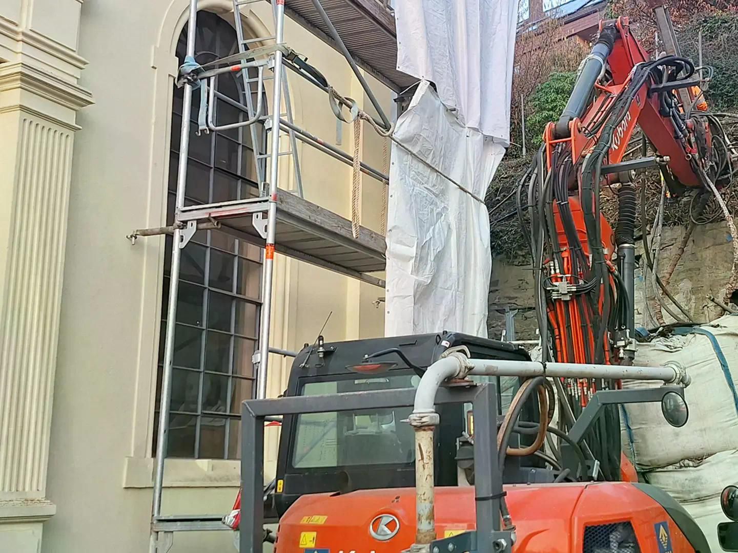 Spesa saniert Stützmauern der Alten Synagoge Hohenlimburg