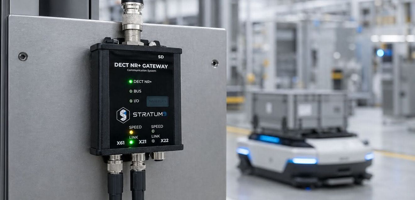 Stratum 9: Industriell einsetzbares DECT NR+ Gateway Stratum 9: Industriell einsetzbares DECT NR+ Gateway