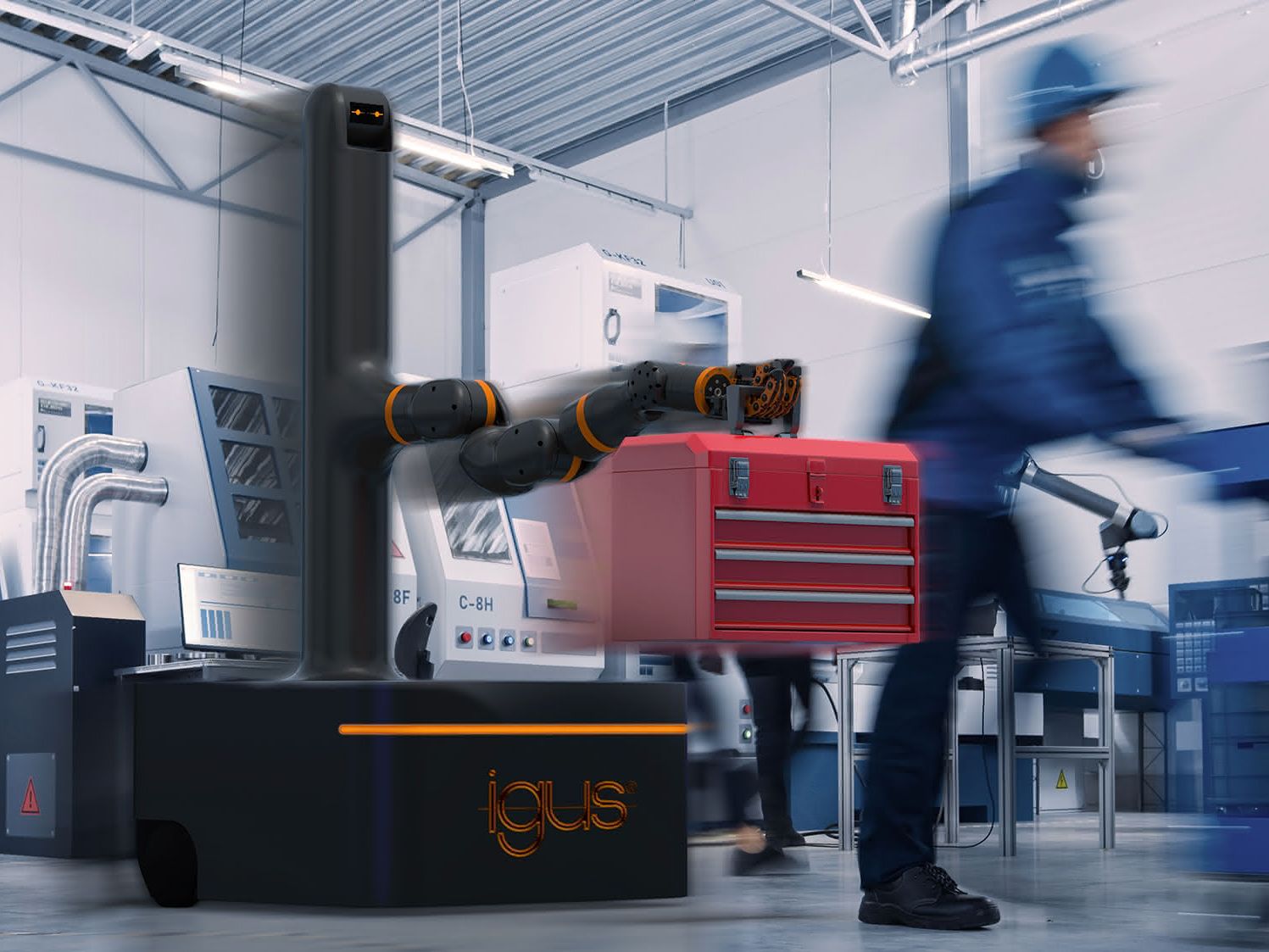 Robotik & Handhabung – 3. Platz: igus – ‚Rebels on Wheels‘ für den industriellen Einsatz Robotik & Handhabung – 3. Platz: igus – ‚Rebels on Wheels‘ für den industriellen Einsatz