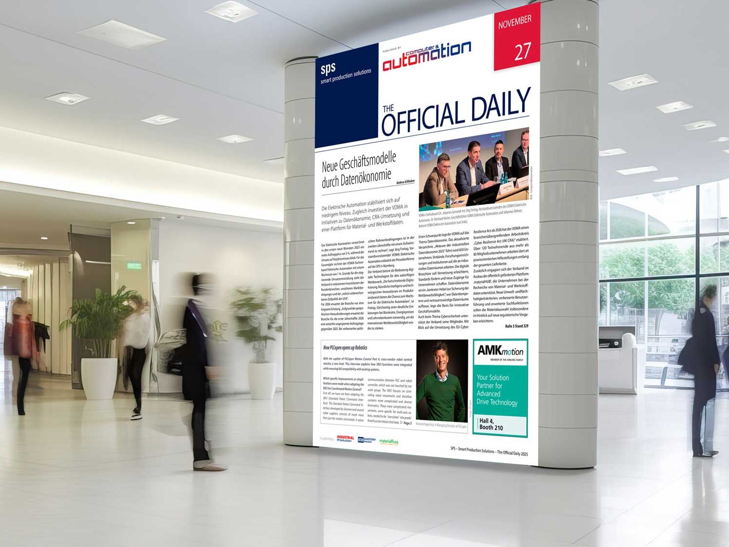 Das E-Paper zur SPS 2025: THE OFFICIAL DAILY 2025 - Tag 3 Das E-Paper zur SPS 2025: THE OFFICIAL DAILY 2025 - Tag 3