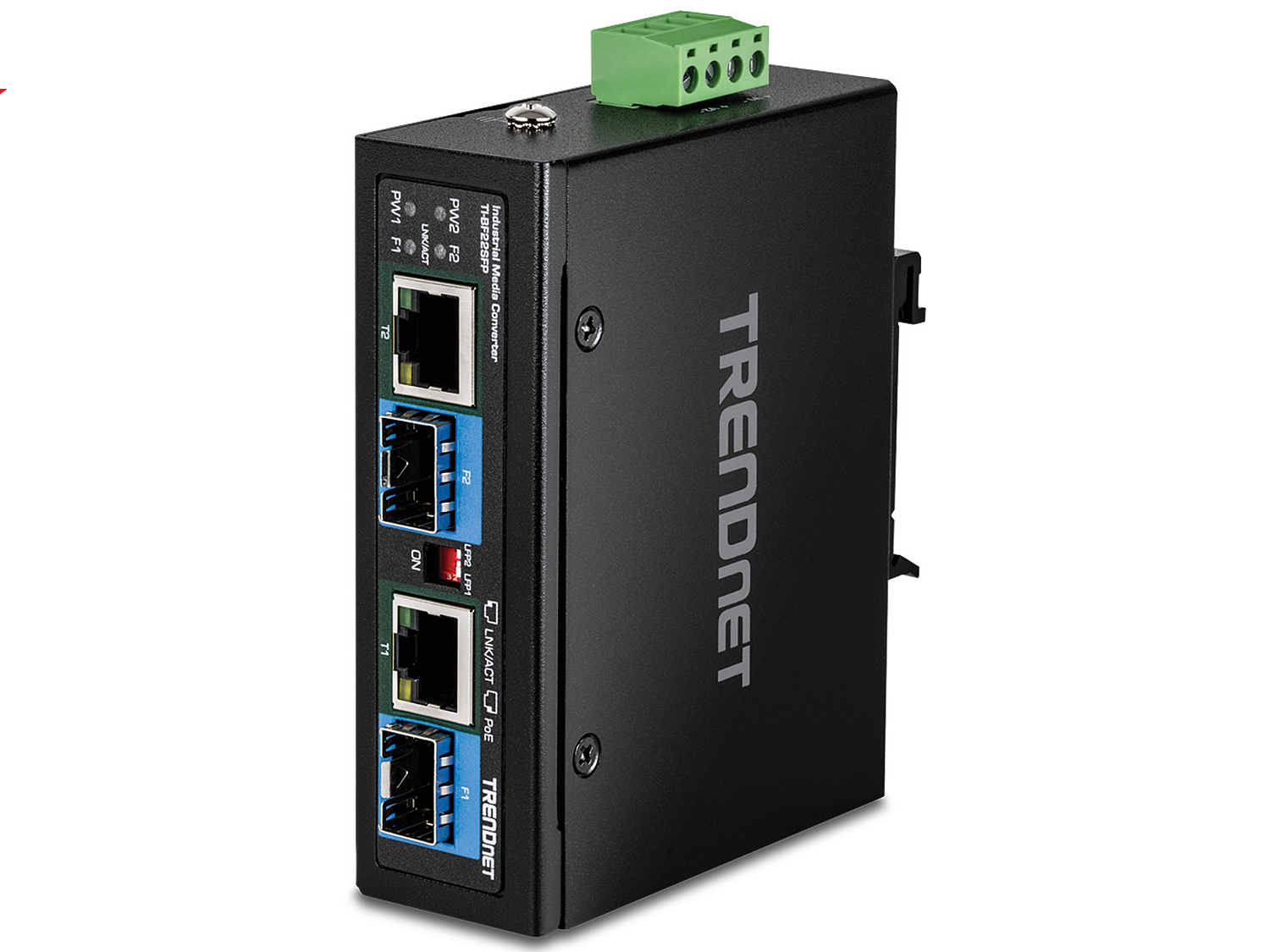 4 – Trendnet: ‚2-Port-SFP-to-Gigabit PoE++‘ Medienkonverter ‚TI-BF22SFP‘