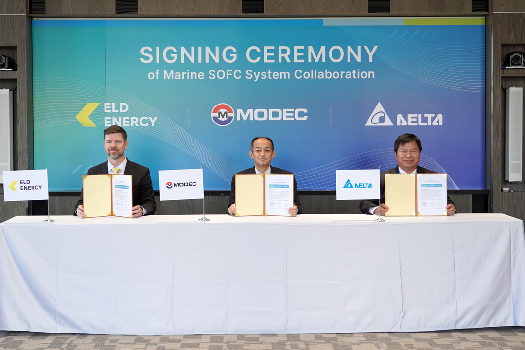The partnership agreement was signed by representatives of Delta, MODEC &amp; Eld Energy.