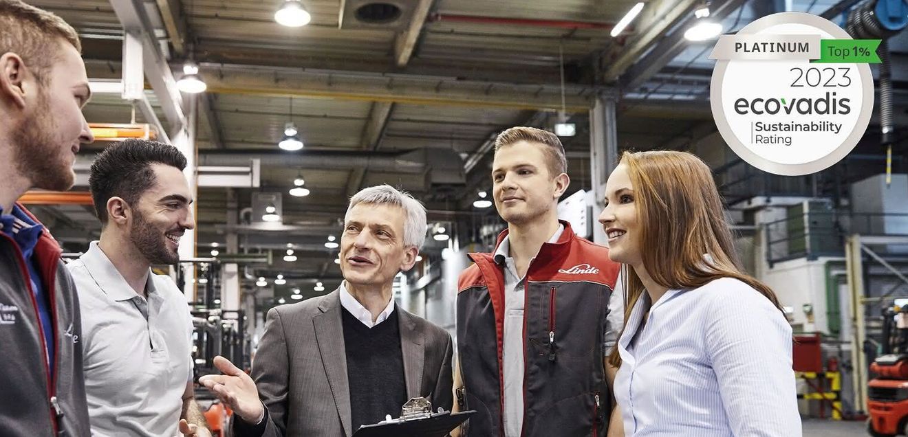 Nachhaltigkeit: Ecovadis Platin-Medaille für Linde Material Handling Nachhaltigkeit: Ecovadis Platin-Medaille für Linde Material Handling