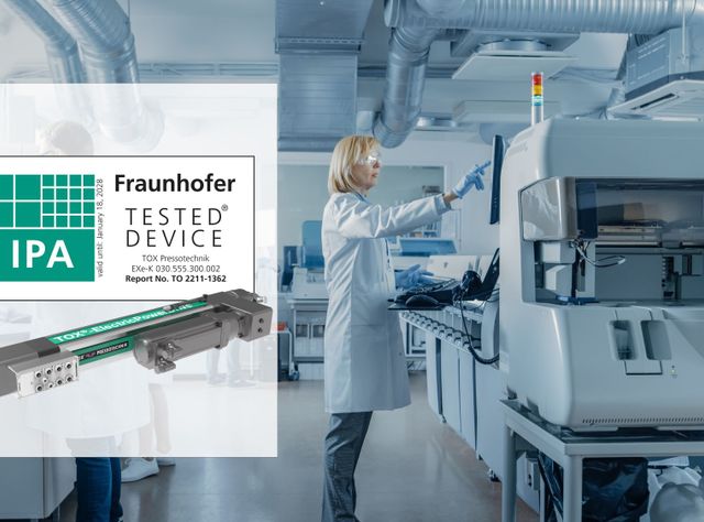 Tox-Servopresse für Reinraum: Hier ist die Luft jetzt rein