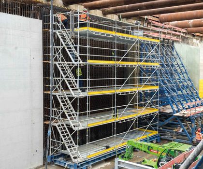 Modulares Arbeitsgerüst Ringlock: Vielseitig auf Baustellen einsetzbar