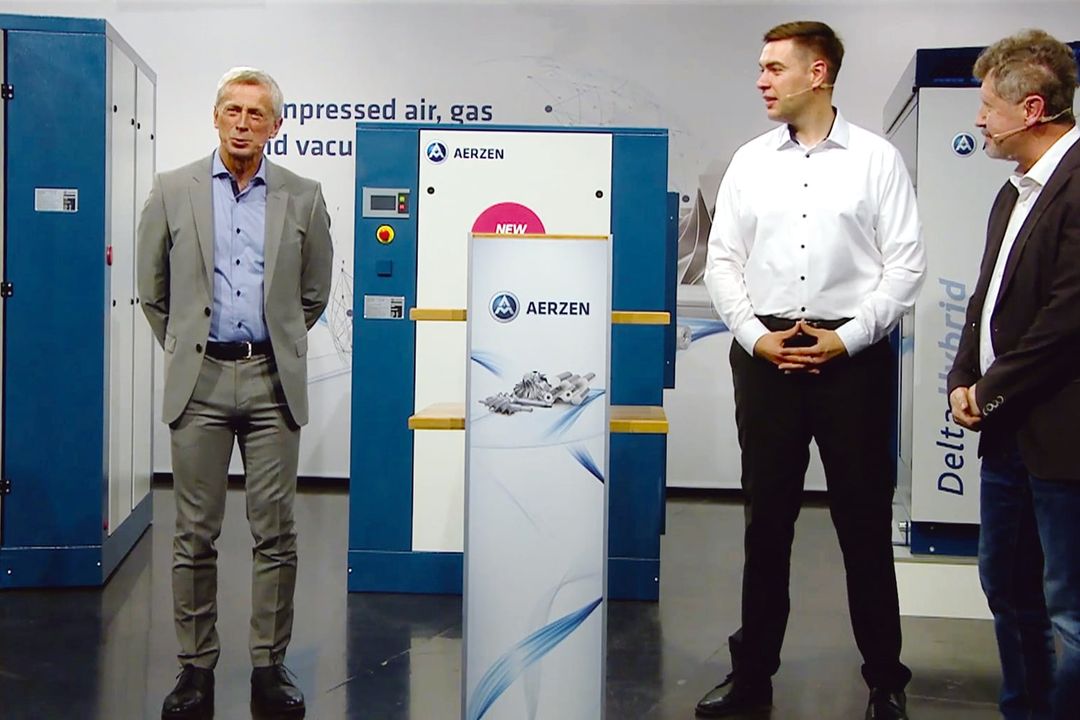 From left: Miroslaw Gruschka (ACI), Sebastian Kagelmacher (Aerzen), Horst-Ulrik Schwarz (Aerzen)