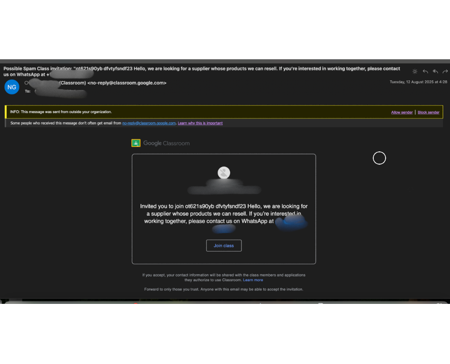 Example of a phishing e-mail in which the fraudsters pretend to be looking for a service provider for product sales. Example of a phishing e-mail in which the fraudsters pretend to be looking for a service provider for product sales.